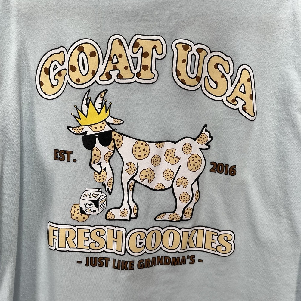 GOAT USA Graphic Long Sleeve Shirt Boys Youth Large Fresh Cookies Fall Winter